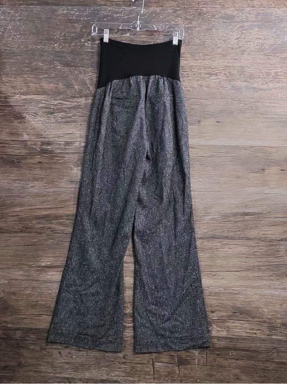 Motherhood Maternity Black & Charcoal Wide-Leg Maternity Jumpsuit Pants - Picture 7 of 10